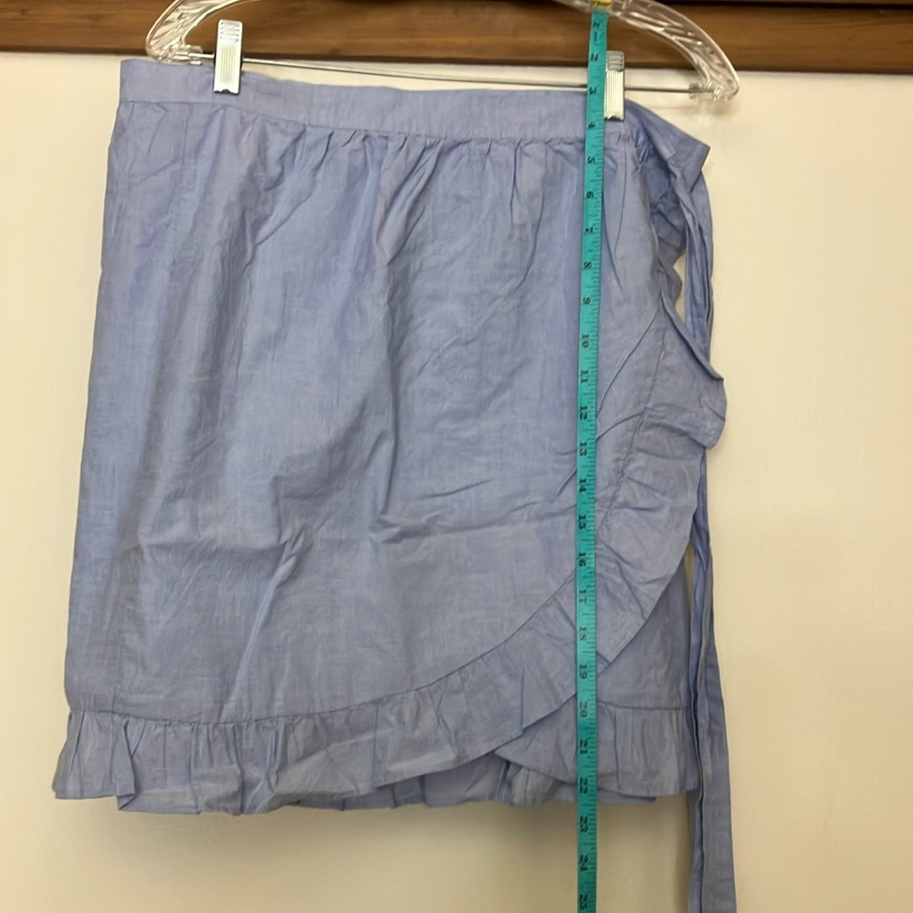 J Crew Wrap Short Skirt with Ruffle Size 12